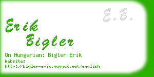 erik bigler business card